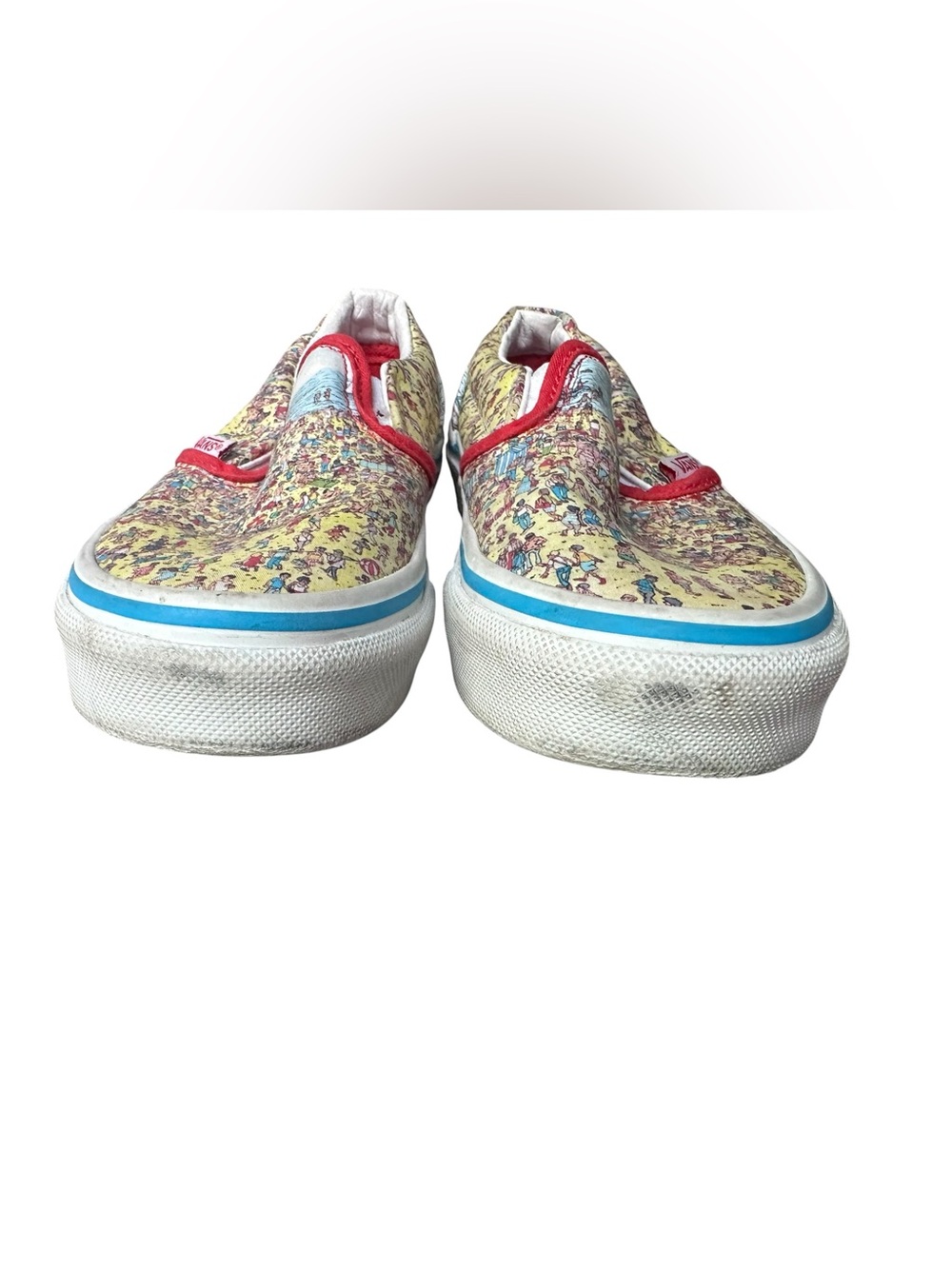 Vans Classic Slip-On Sneakers Where's Waldo Beach Theme Toddler Size 12 - Picture 3 of 7